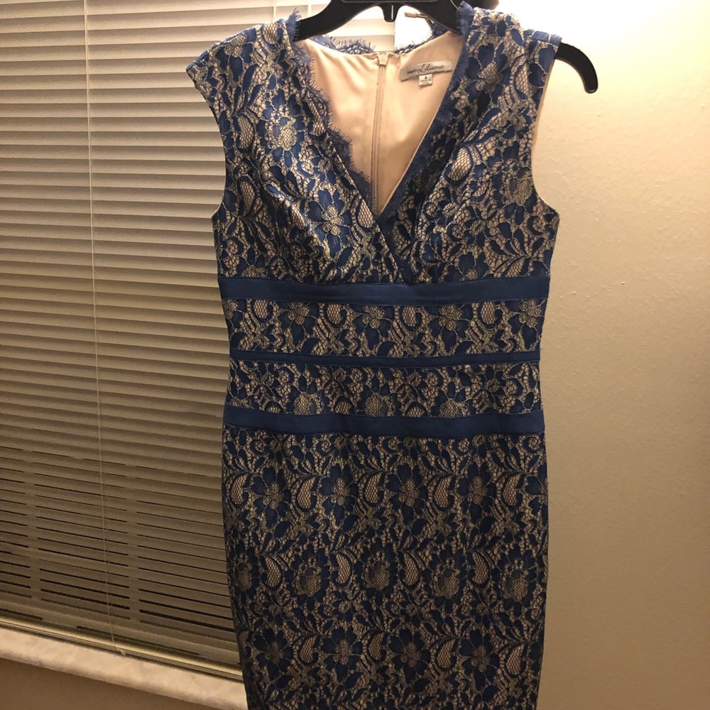 Blue-laced dress